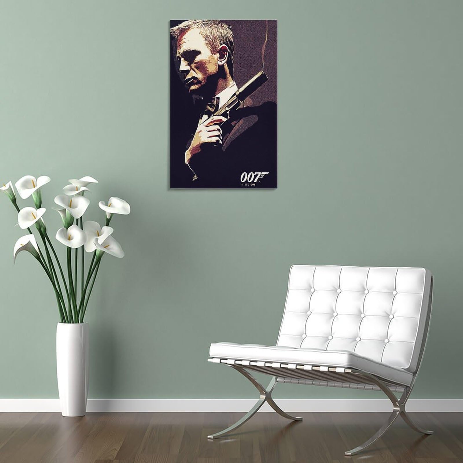 AVANEZ JAMES BOND 007 Retro Movie Poster Wall Art Canvas Print